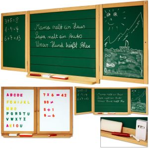 Tableau double sens pour enfants - Tableau &agrave;&nbsp; craie et magn&eacute;tique - avec lettres