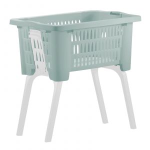 Panier &agrave; linge pliant avec poign&eacute;es et pieds 38L