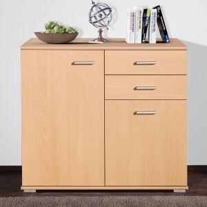 CS Schmal Buffet h&ecirc;tre Type 90 - 2 portes et 2 tiroirs - Meuble de rangement