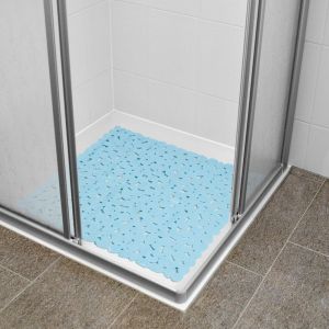Tapis de baignoire douche antid&eacute;rapant Turquoise Rectangulaire 53 x 52 cm
