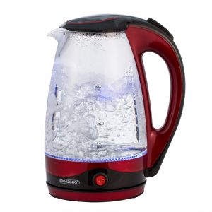 Bouilloire &eacute;lectrique 1,8 L rouge inox Sans BPA &Eacute;clairage int&eacute;rieur LED 2200 W
