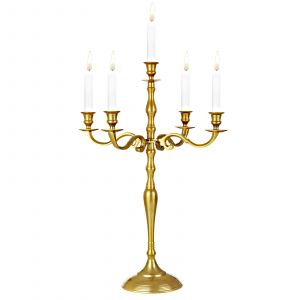 Chandelier 5 branches 40cm Dor&eacute;