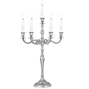 Chandelier bougeoirs 5 branches - 40cm