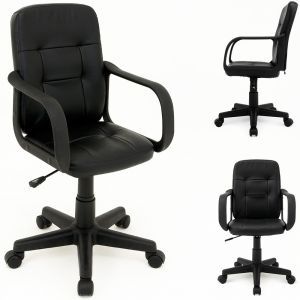 Fauteuil Chaise de Bureau Basel en PU - R&eacute;glable en hauteur - Chaise rembourr&eacute;e