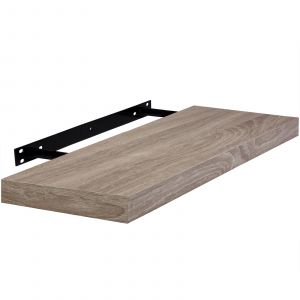 &Eacute;tag&ecirc;re murale d&eacute;co bois - 15kg max - Rangement livre d&eacute;co - 70x23,5