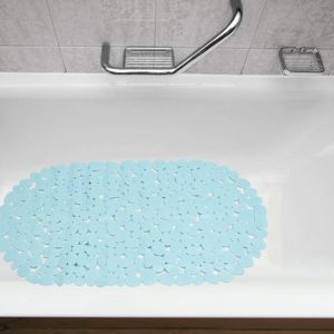Tapis de baignoire douche antid&eacute;rapant Turquoise Ovale 66 x 35 cm Salle de bain