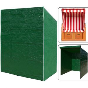 B&acirc;che housse de protection corbeille de plage Strandkorb vert 165 x 125 x 90cm
