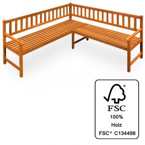 Banc angle - Banc de jardin en bois - Banc de coin en bois - Banquette de coin
