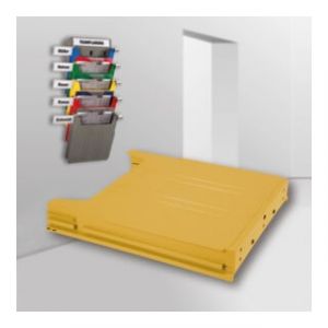 Trieur mural Eichner "BIG" casier de rangement, jaune, pour documents A4 vertical