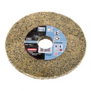Meule abrasive compacte en fibres &laquo;&nbsp;Unitized&nbsp;&raquo;, grossi&egrave;re, 125 x 6 x 22,23 mm, pour meuleuses d'angle metabo