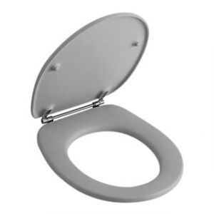 V&B Abattant WC O.NOVO Axe charni&egrave;re inox, blanc