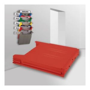 Trieur mural Eichner "BIG" casier de rangement, rouge, pour documents A4 vertical