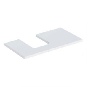 Geberit Plan vasque One 90x3x47 cm, blanc laqu&eacute;, d&eacute;coupe &agrave; gauche