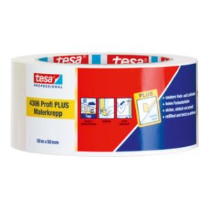 Bande de cr&ecirc;pon de peintre 4306 Profi PLUS l&eacute;g&egrave;rement cr&ecirc;p&eacute; beige clair L. 50 m