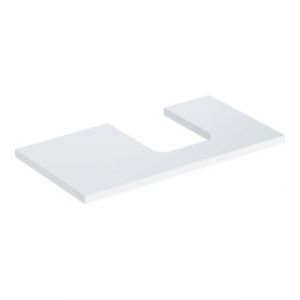 Geberit Plan Vasque One 90x3x47 cm, blanc laqu&eacute; brillant, d&eacute;coupe droite