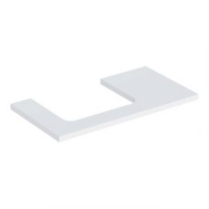 Geberit Plan de lavabo One 90x3x47 cm, blanc laqu&eacute;, d&eacute;coupe &agrave; gauche
