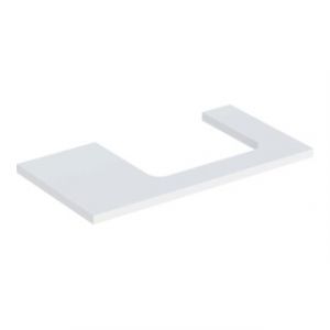 Geberit Plan vasque One 90x3x47cm, blanc laqu&eacute;, d&eacute;coupe &agrave; droite