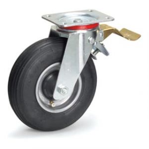 Roue gonflable pivotante &agrave; frein Fetra