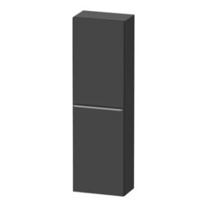 Duravit D-Neo Demi-colonne 40x24 cm, 1 porte, 4 &eacute;tag&egrave;res, &agrave; droite, gris mat