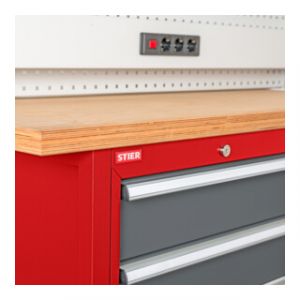 &Eacute;tabli mobile en caisson STIER rouge/gris anthracite 960 mm