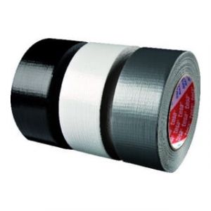 tesa Ruban adh&eacute;sif 74613 argent mat 50 m x 50 mm avec support en tissu PET