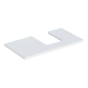 Geberit Plan vasque One 90x3x47 cm, blanc laqu&eacute;, d&eacute;coupe droite