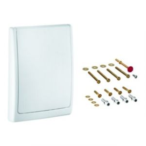 Grohe Plaque de recouvrement 43179 compl&egrave;te pour chasse d'eau murale blanc alpin