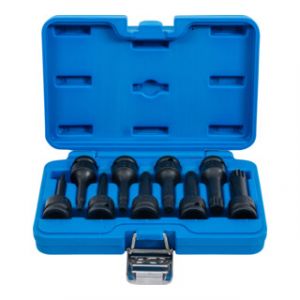 Jeu de douilles &agrave; embouts &agrave; choc 12,5 mm (1/2") Denture multiple int&eacute;rieure (pour XZN) M4 - M16 9 pi&egrave;ces BGS