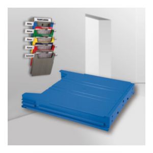 Trieur mural Eichner "BIG" casier de rangement, bleu, pour documents A4 vertical