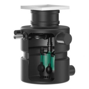 Wilo Station de relevage eaux us&eacute;es DrainLift Box 32/11HD DS, encastr&eacute;e, avec PU et coffret de commande