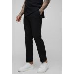 Pantalon de costume droit à taille fixe homme - noir - 32, noir