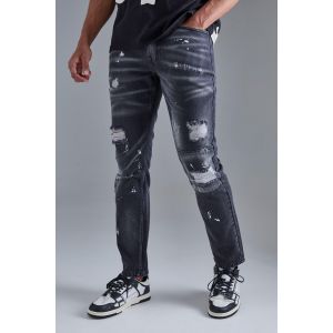 Jean slim déchiré au genou homme - bleu - 30R, bleu