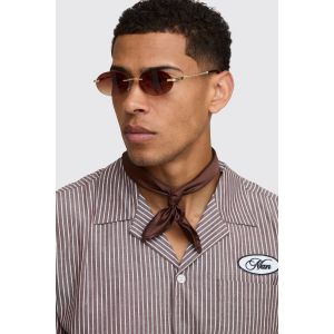 Foulard en coton homme - marron - ONE SIZE, marron
