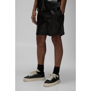 Short large à carreaux et taille élastiquée homme - noir - L, noir