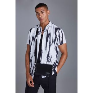 Chemise à manches courtes et imprimé aztèque homme - ecru - S, ecru