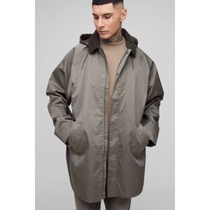 Tall - Parka côtelée à capuche homme - kaki - XL, kaki
