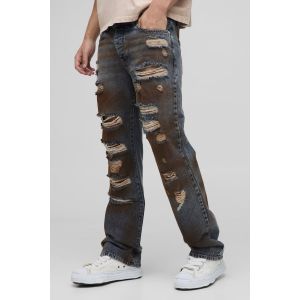 Jean flare slim déchiré homme - bleu - 36R, bleu