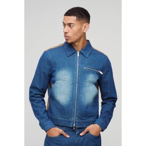 Veste courte en velours côtelé homme - bleu - M, bleu