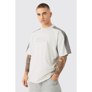 T-shirt oversize à écusson BM homme - gris - L, gris