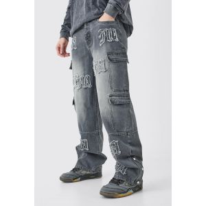Tall - Jean cargo baggy à écusson BM homme - gris - 36, gris