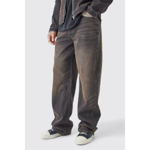 Tall - Jean baggy délavé homme - marron - 40, marron