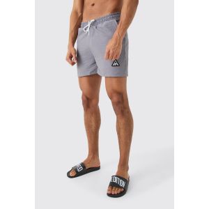 Short Length Man Triangle Crinkle Swim Short homme - argent - M, argent