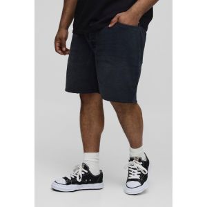 Grande taille - Short large en jean homme - gris - 42, gris