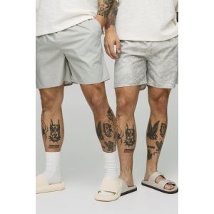 Lot de 2 shorts de bain mi-longs imprimé camouflage homme - pierre - M, pierre