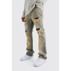 Jean slim déchiré et réparé homme - gris - 36R, gris