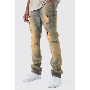 Tall - Jean slim déchiré et réparé homme - gris - 34, gris