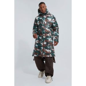 Doudoune longue à imprimé camouflage homme - multicolore - S, multicolore