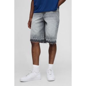 Jogging droit délavé à écusson homme - gris - 28, gris