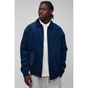 Veste universitaire oversize en velours côtelé - MAN homme - bleu - L, bleu