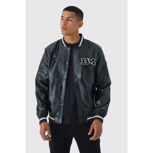 Veste universitaire à écusson homme - noir - S, noir